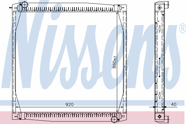 Радиатор охлаждения NISSENS 64069A
