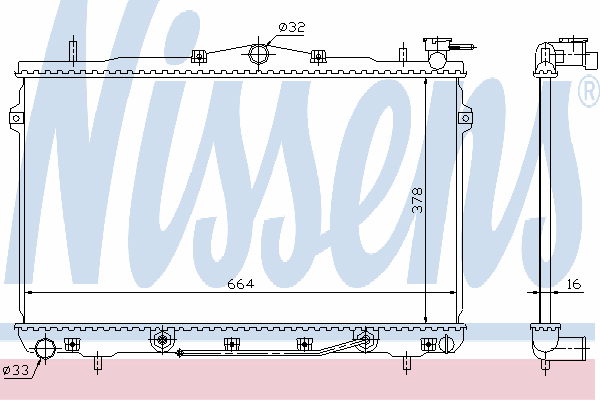Радиатор охлаждения NISSENS 67000