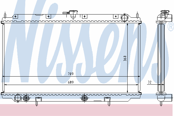 Радиатор охлаждения NISSENS 62924A