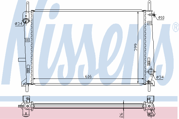 Радиатор охлаждения NISSENS 62056A