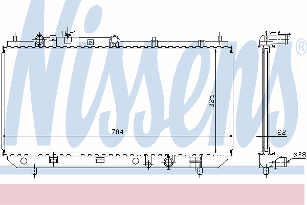 Радиатор охлаждения NISSENS 62403A