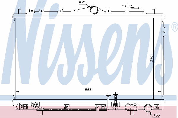Радиатор охлаждения NISSENS 67014