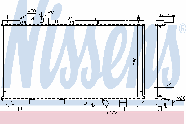 Радіатор, охолодження двигуна NISSENS 62506A