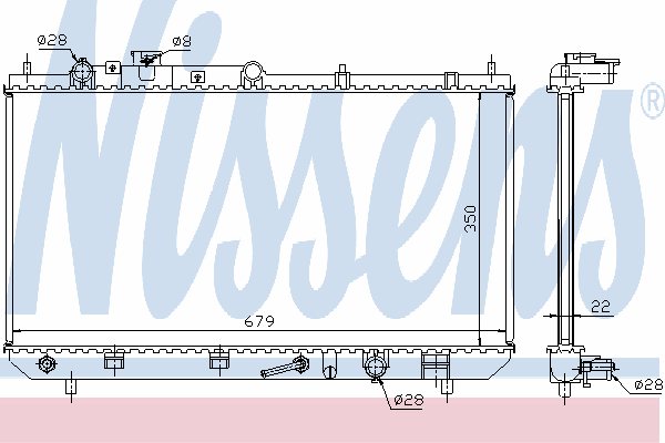 Радиатор охлаждения NISSENS 625081