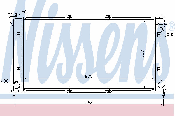 Радиатор охлаждения NISSENS 67701