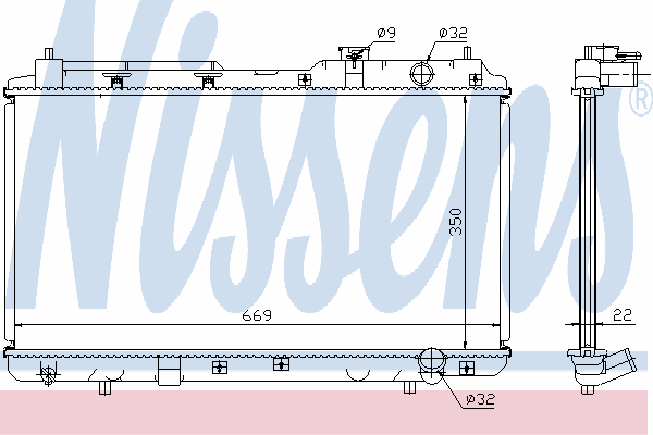 Радиатор охлаждения NISSENS 68101A