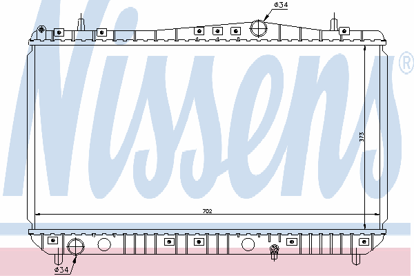 Радиатор охлаждения NISSENS 61664