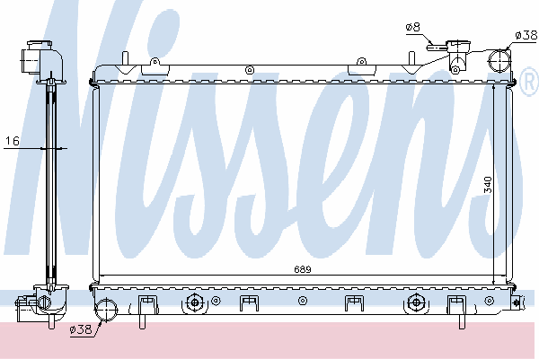 Радиатор охлаждения NISSENS 67705A