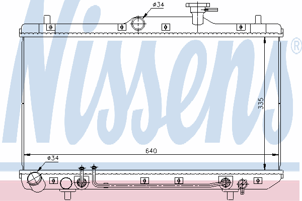Радиатор охлаждения NISSENS 67023