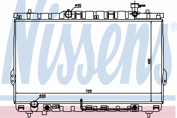 Радиатор охлаждения NISSENS 67030