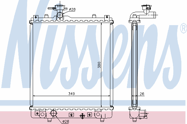Радиатор охлаждения NISSENS 63014A