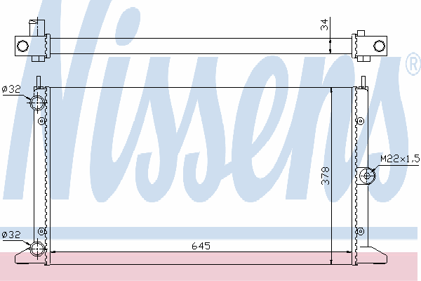 Радиатор охлаждения NISSENS 67305