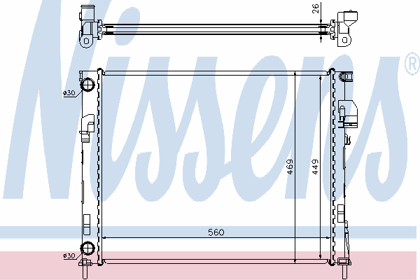 Радиатор охлаждения NISSENS 63025A