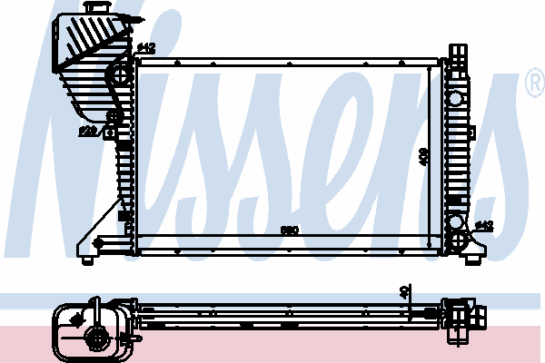Радиатор охлаждения NISSENS 62519A