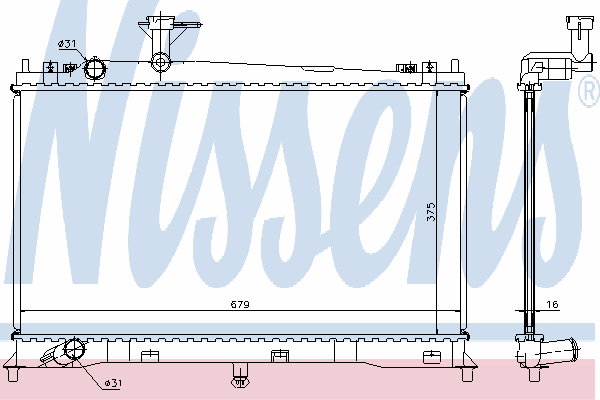 Радиатор охлаждения NISSENS 62462A