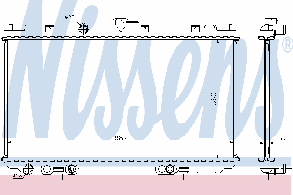Радиатор охлаждения NISSENS 67345A
