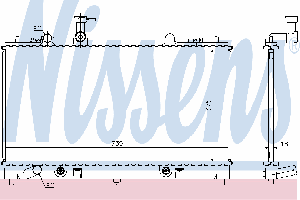 Радиатор охлаждения NISSENS 62465A