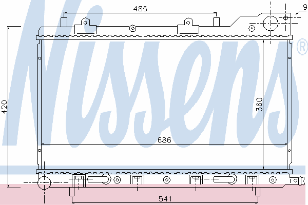 Радиатор охлаждения NISSENS 67712
