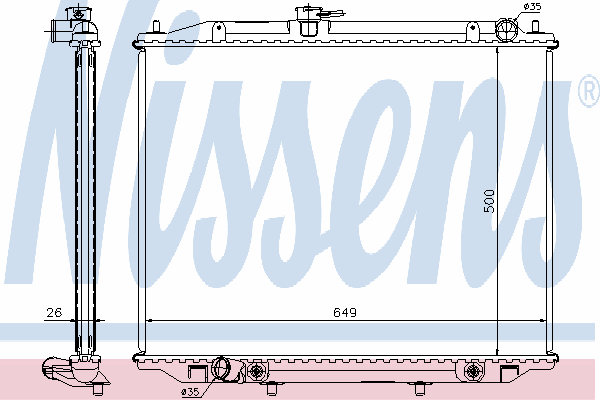 Радиатор охлаждения NISSENS 68707A