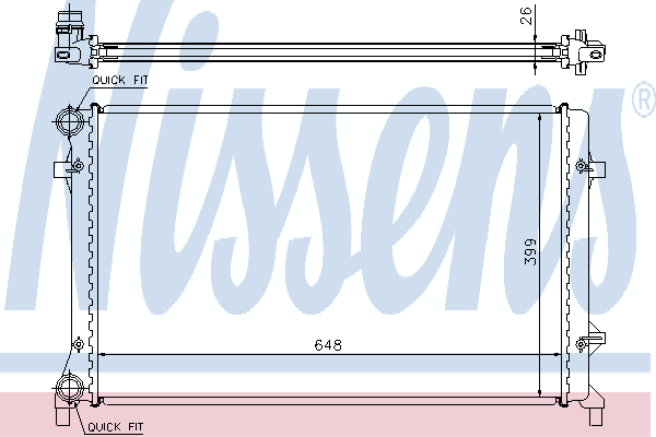 Радиатор охлаждения NISSENS 65277A