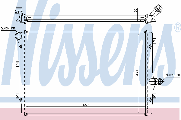 Радиатор охлаждения NISSENS 65281A