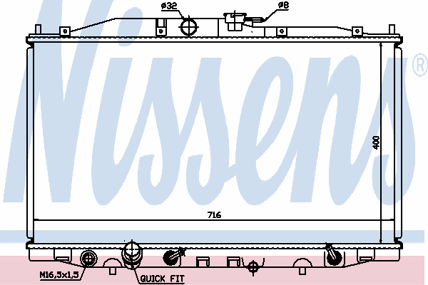 Радиатор охлаждения NISSENS 68112