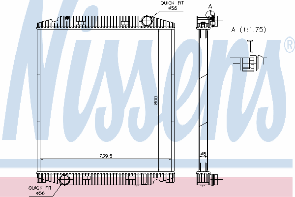 Радиатор охлаждения NISSENS 63330A