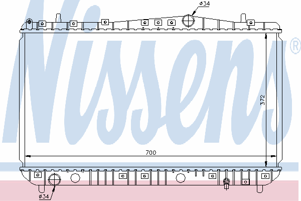 Радиатор охлаждения NISSENS 61633