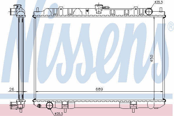 Радиатор охлаждения NISSENS 68703A