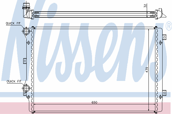 Радиатор охлаждения NISSENS 65279A