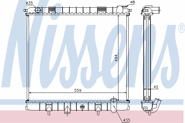 Радиатор охлаждения NISSENS 64302A