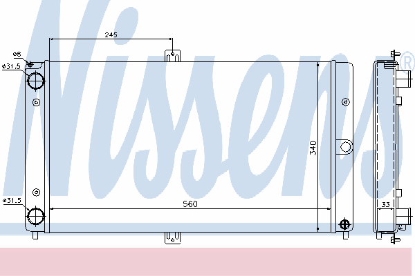 Радиатор охлаждения NISSENS 623552