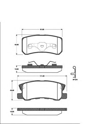 Тормозные колодки NK 223025