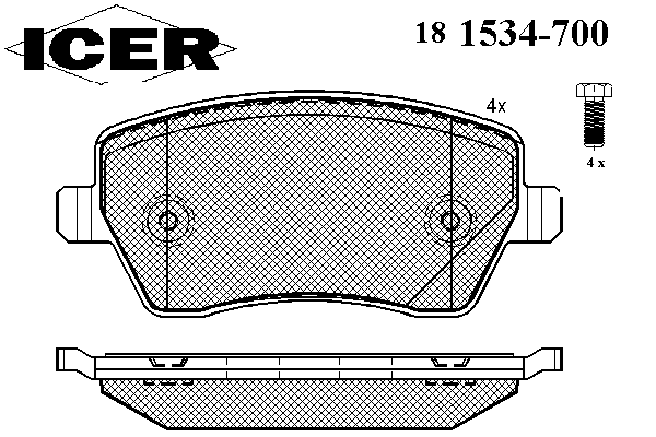 Тормозные колодки ICER 181534-700