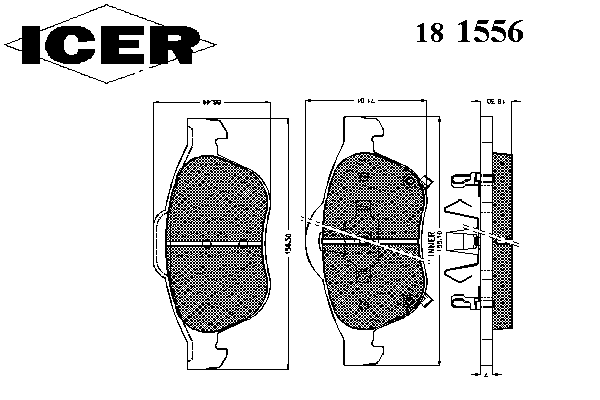 Тормозные колодки ICER 181556