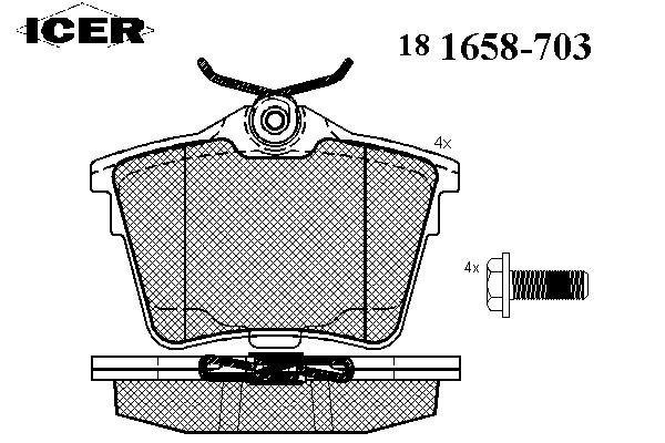Тормозные колодки ICER 181658-703