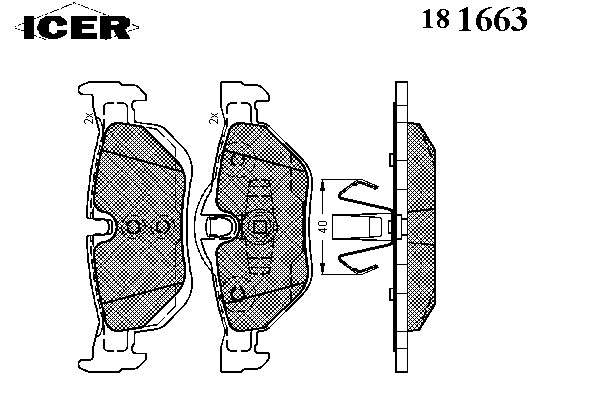 Тормозные колодки ICER 181663