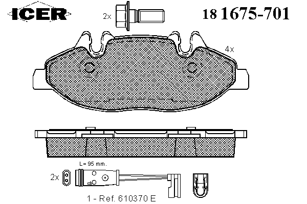 Тормозные колодки ICER 181675-701