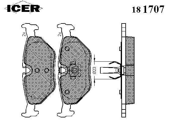 Тормозные колодки ICER 181707