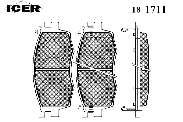 Тормозные колодки ICER 181711