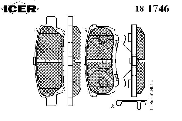 Тормозные колодки ICER 181746