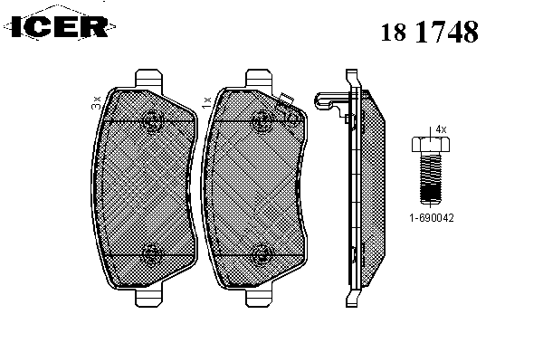 Тормозные колодки ICER 181748