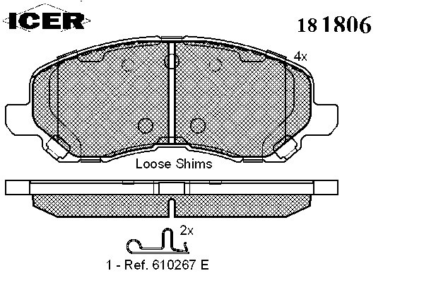 Тормозные колодки ICER 181806