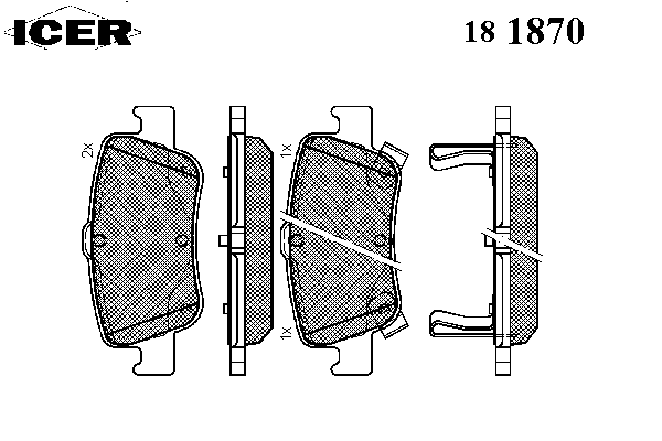 Тормозные колодки ICER 181870