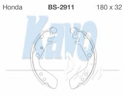 Тормозные колодки KAVO PARTS BS-2911