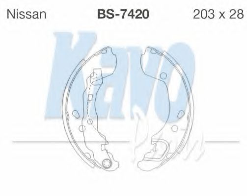 Тормозные колодки KAVO PARTS BS-7420