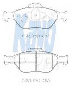 Тормозные колодки KAVO PARTS BP-4567