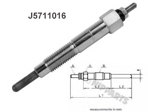 Свеча накала NIPPARTS J5711016
