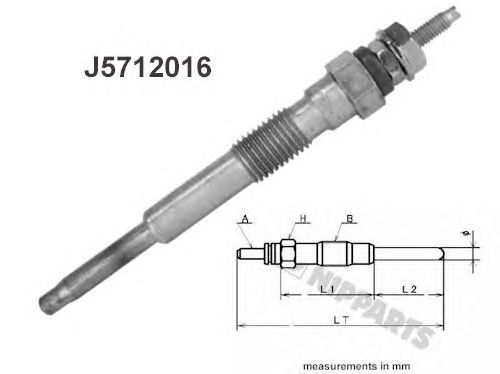 Свеча накала NIPPARTS J5712016