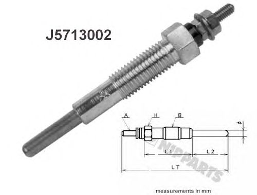 Свеча накала NIPPARTS J5713002